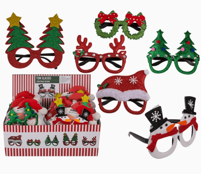Hovedbilde Assorterte Julebriller med morsomme design