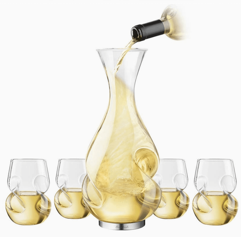 Final Touch L’Grand Conundrum vinkaraffel med 4 glass