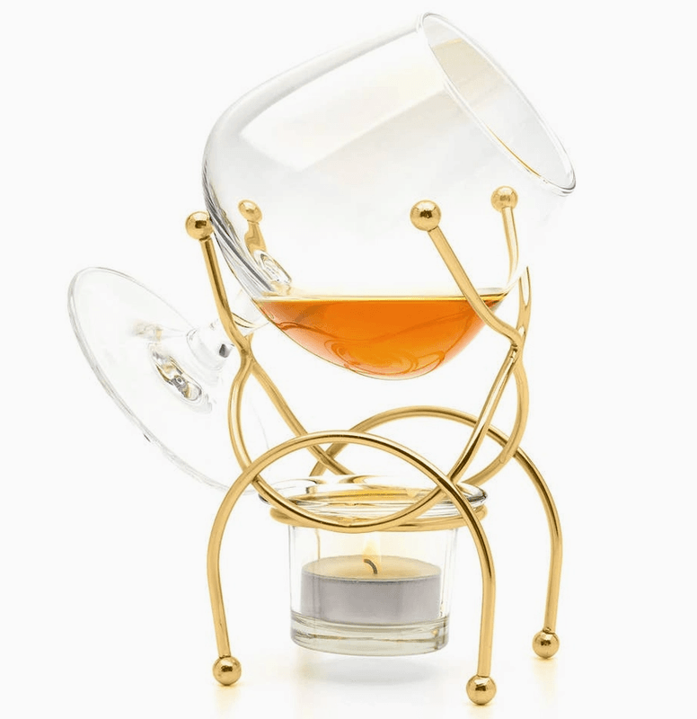 Deluxe konjakkvarmersett med krystallglass Bar Originale